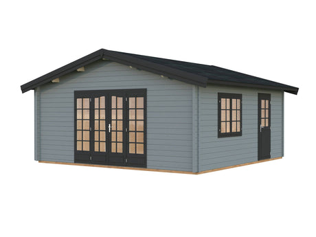 Irene XXL (5.6x5.6m | 27.7m2 | 70mm) Summer House Log Cabin - Palmako UK