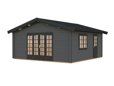 Irene XXL (5.6x5.6m | 27.7m2 | 70mm) Summer House Log Cabin - Palmako UK