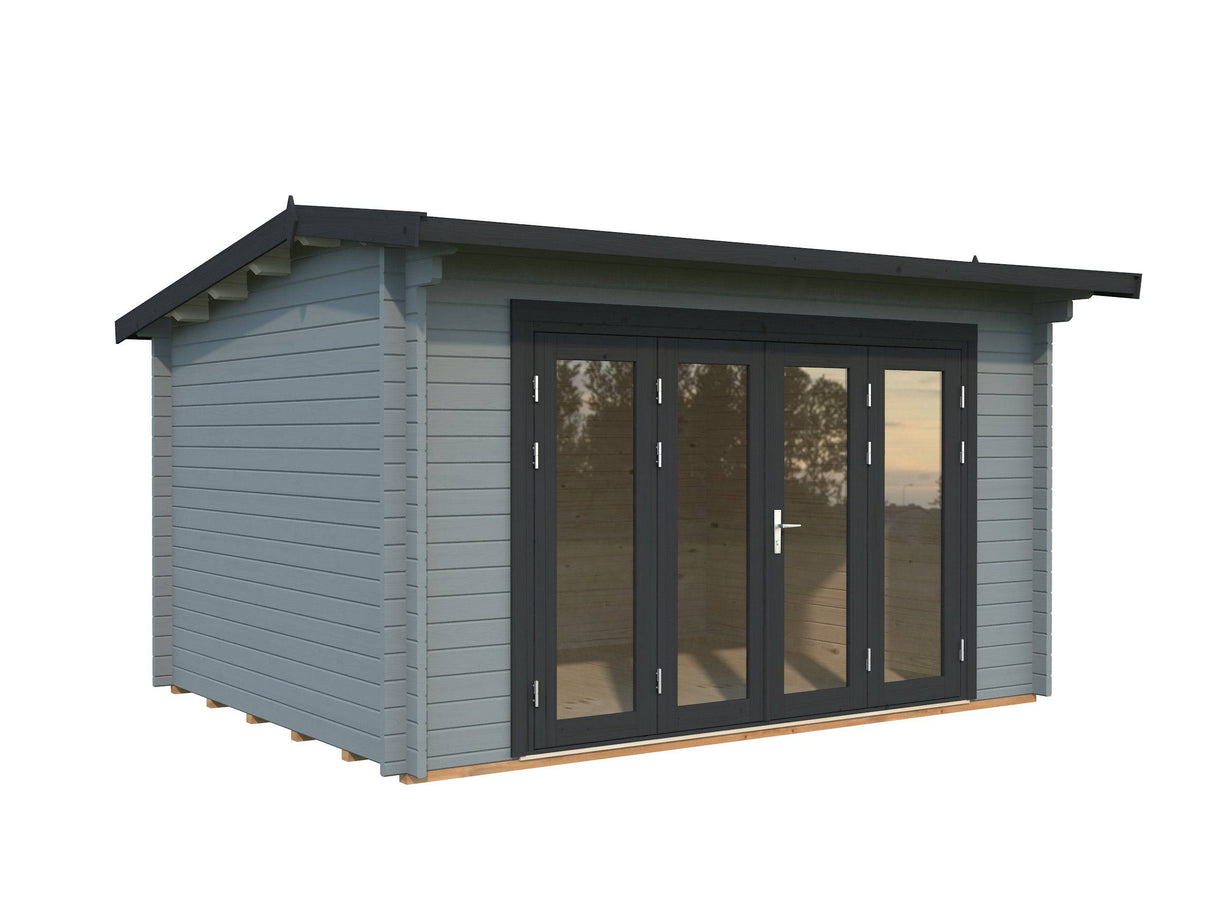 Ines M (3.2x4.1m | 11.1m2 | 44mm) Timber Sunroom with Double Glazed Bi-Fold Doors - Palmako UK