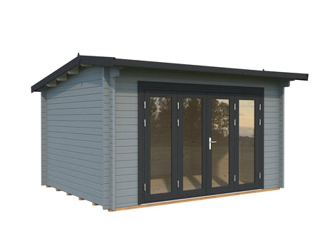 Ines M (3.2x4.1m | 11.1m2 | 44mm) Timber Sunroom with Double Glazed Bi-Fold Doors - Palmako UK