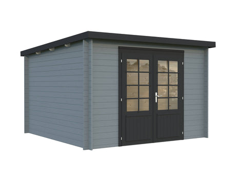 Ella (3.2x3.2m | 8.7m2 | 28mm) Pent Roof Garden House - Palmako UK