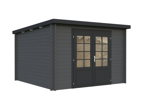 Ella (3.2x3.2m | 8.7m2 | 28mm) Pent Roof Garden House - Palmako UK