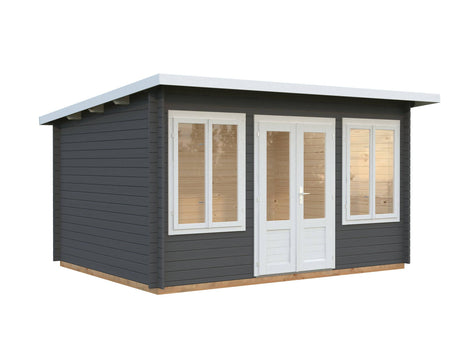 Lisa S (4x3m | 11.5m2 | 34mm) Pent Timber Garden Room - Palmako UK