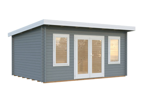 Lisa M (4.7x3.5m | 14.2m2 | 44mm) Modern Pent Garden Office (2024 Upgraded Model) - Palmako UK