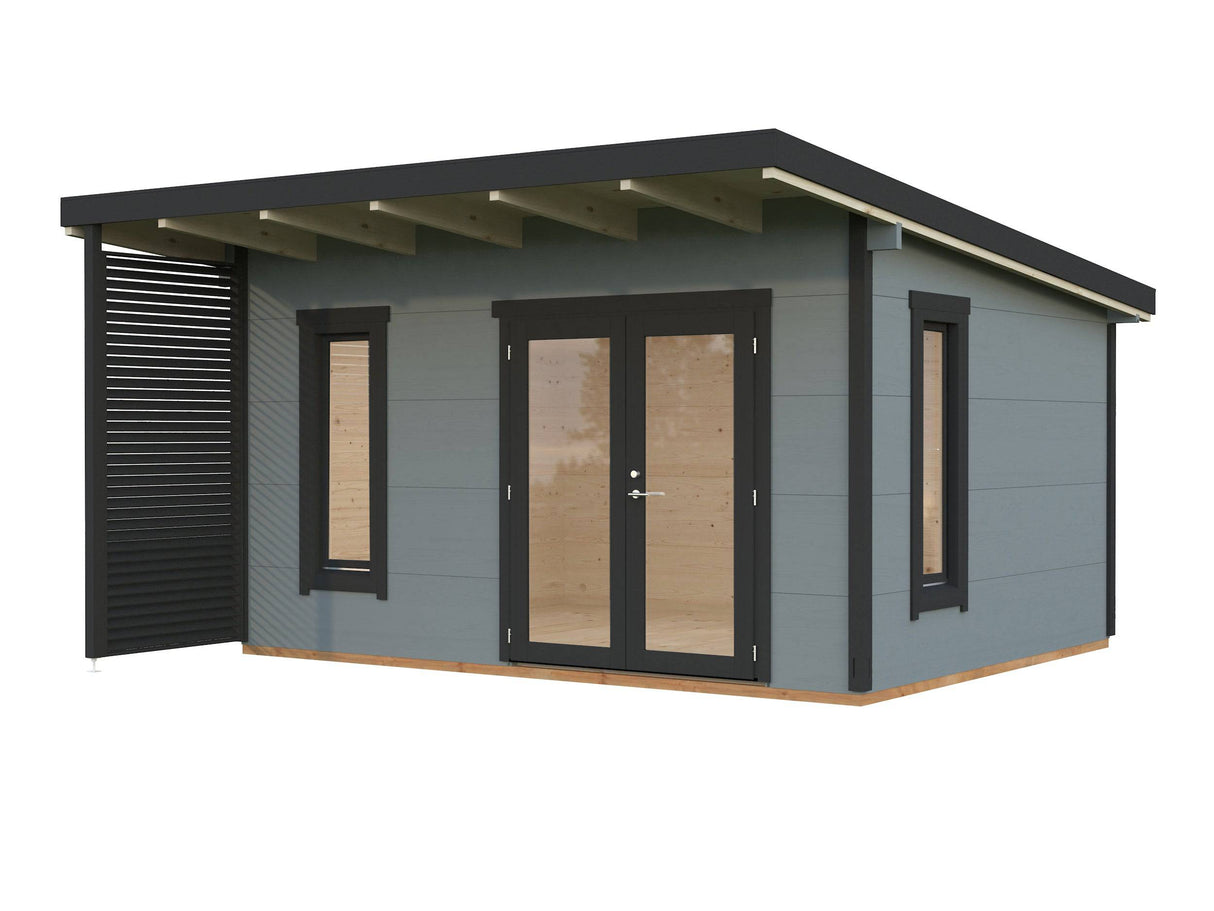 Grace (4.4x3.5m | 14.5m2 | 56mm) Glue-Laminated Year-Round Timber Garden Room - Palmako UK