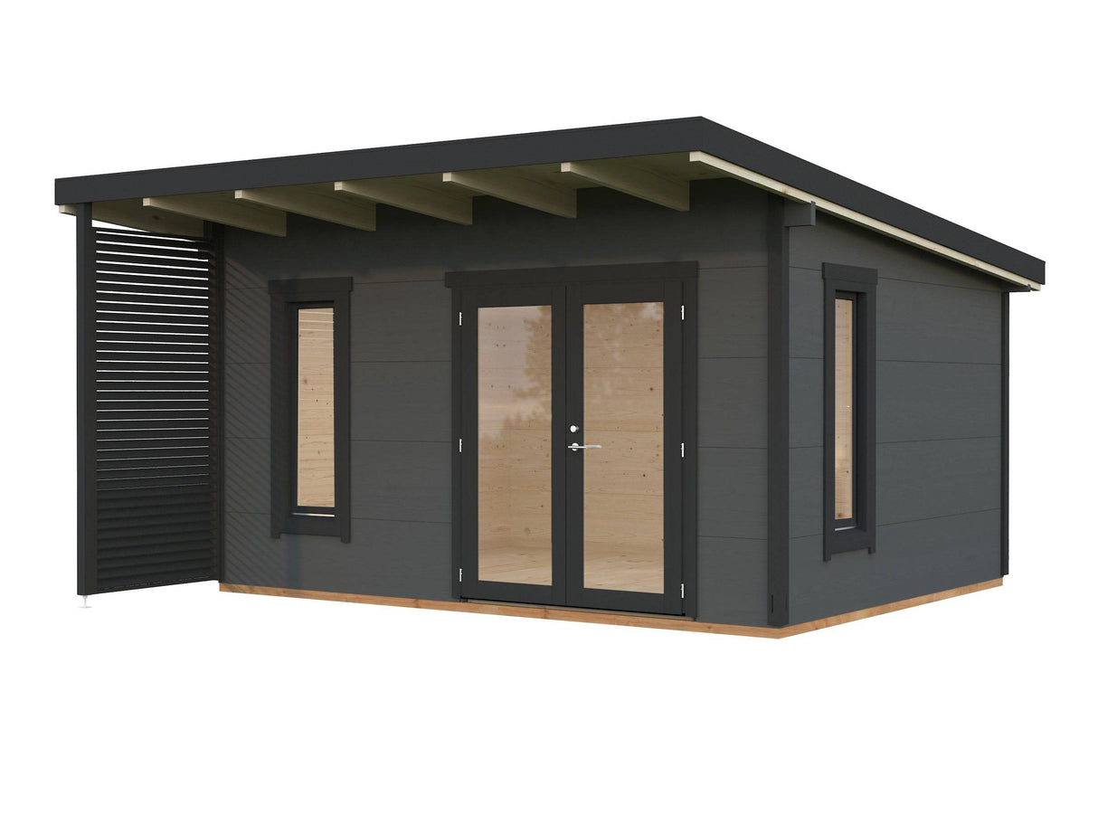 Grace (4.4x3.5m | 14.5m2 | 56mm) Glue-Laminated Year-Round Timber Garden Room - Palmako UK