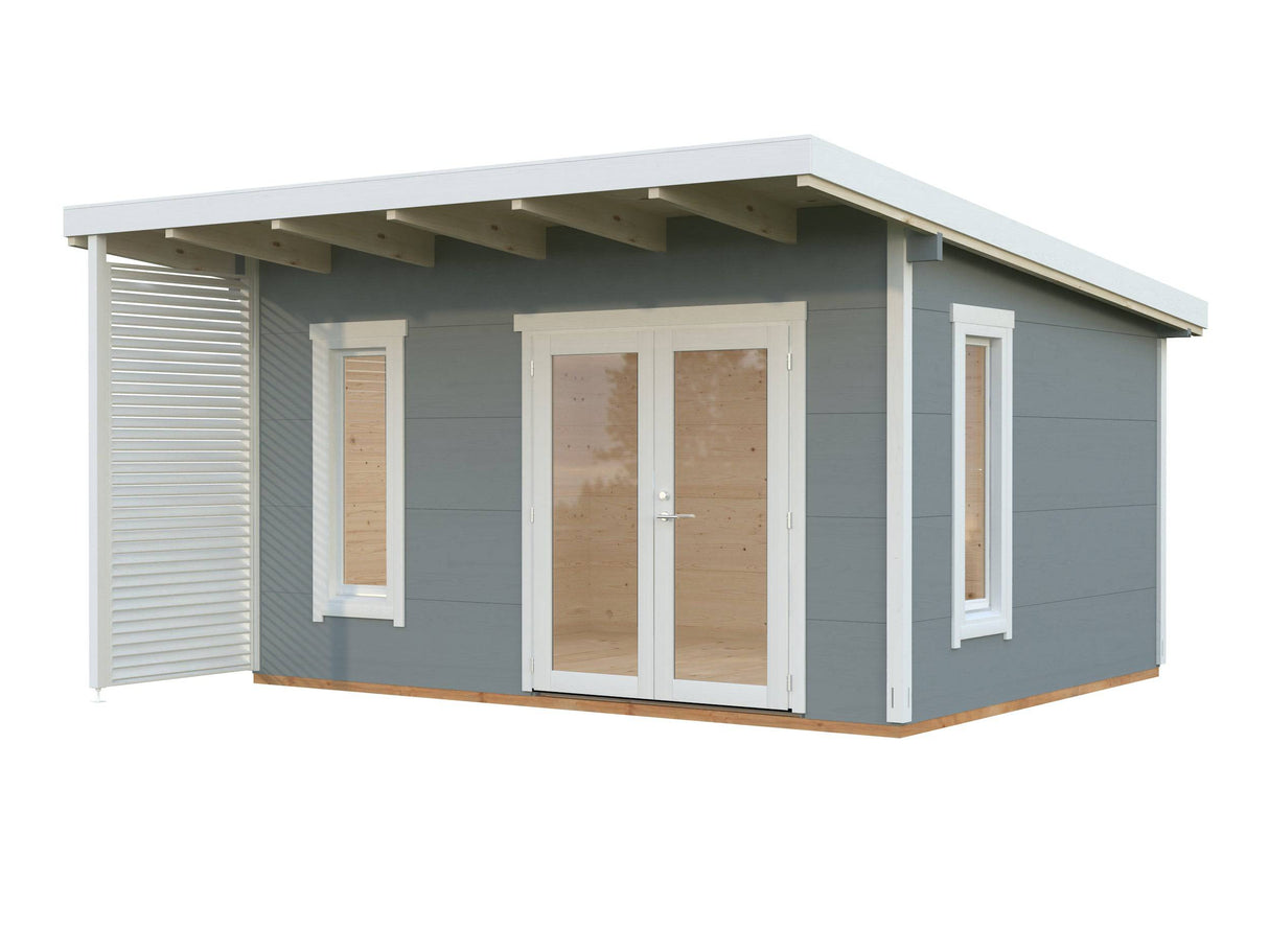Grace (4.4x3.5m | 14.5m2 | 56mm) Glue-Laminated Year-Round Timber Garden Room - Palmako UK