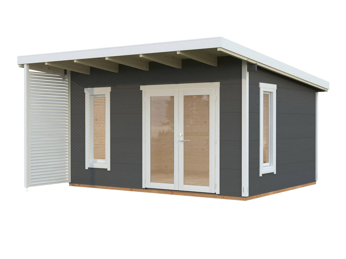 Grace (4.4x3.5m | 14.5m2 | 56mm) Glue-Laminated Year-Round Timber Garden Room - Palmako UK