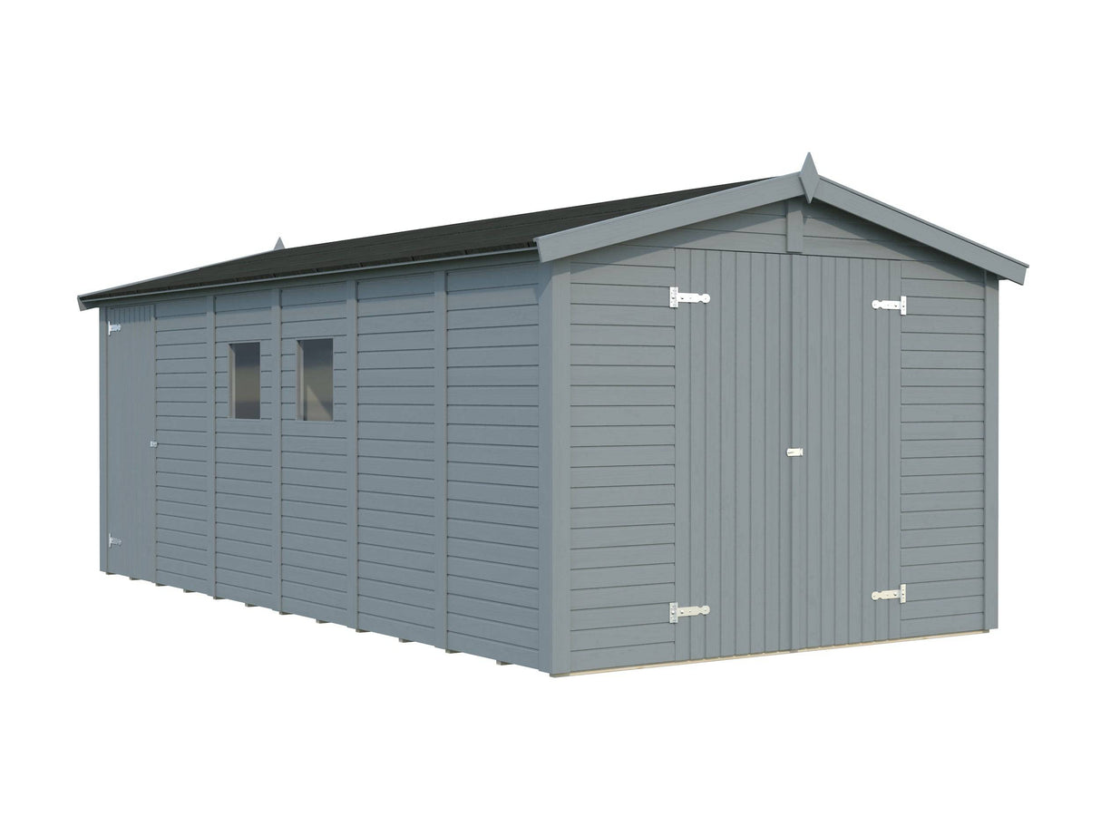 Dan L (2.7x5.5m | 14.7m2) Large Two Room Storage Shed - Palmako UK