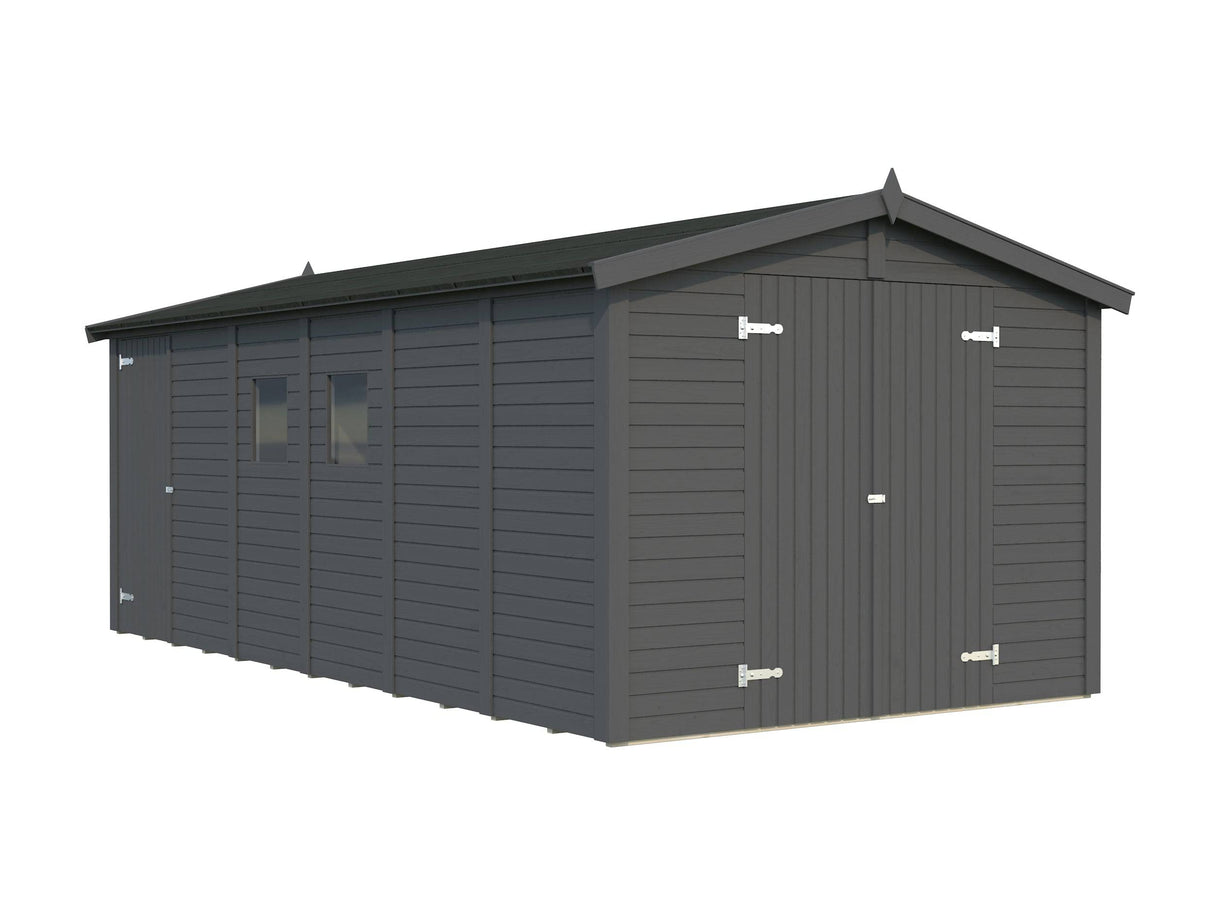 Dan L (2.7x5.5m | 14.7m2) Large Two Room Storage Shed - Palmako UK