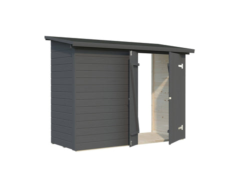 Leif XS (2.3x1m | 2.2m2) Add-on Garden Side Shed - Palmako UK