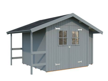 Marcus (2.3x2.4m | 6.5m2) Garden Shed With Log Store - Palmako UK