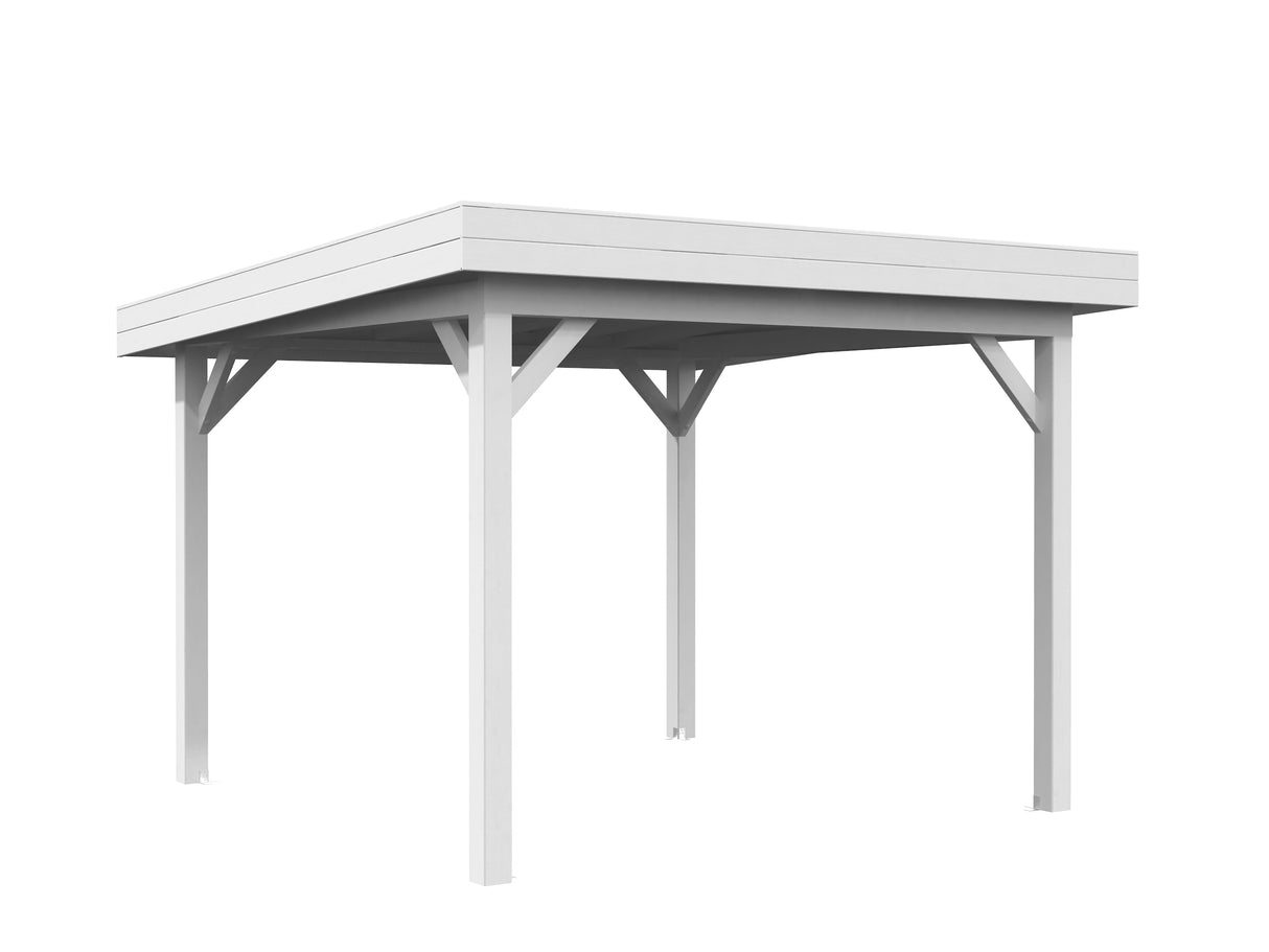 Lenna Gazebo M (3x3m | 8,3m2 | 120x120mm) Modern Flat Roof Gazebo - Palmako UK