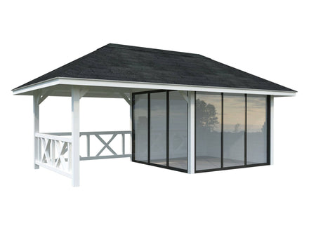Bianca 203/503 (6x3m | 16.6m2) Glass Garden Room With Gazebo (Double Glazing Available) - Palmako UK