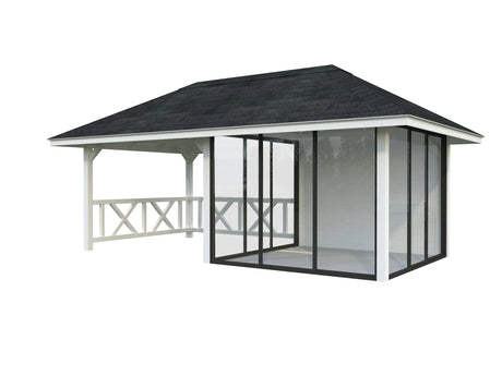 Bianca 204/504 (6x3m | 16.6m2) Garden Room With 3 Glass Walls And a Gazebo (Double Glazing Available) - Palmako UK