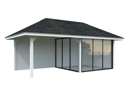 Bianca 205/505 (6x3m | 16.6m2) Glass Garden Room With Terrace (Double Glazing Available) - Palmako UK