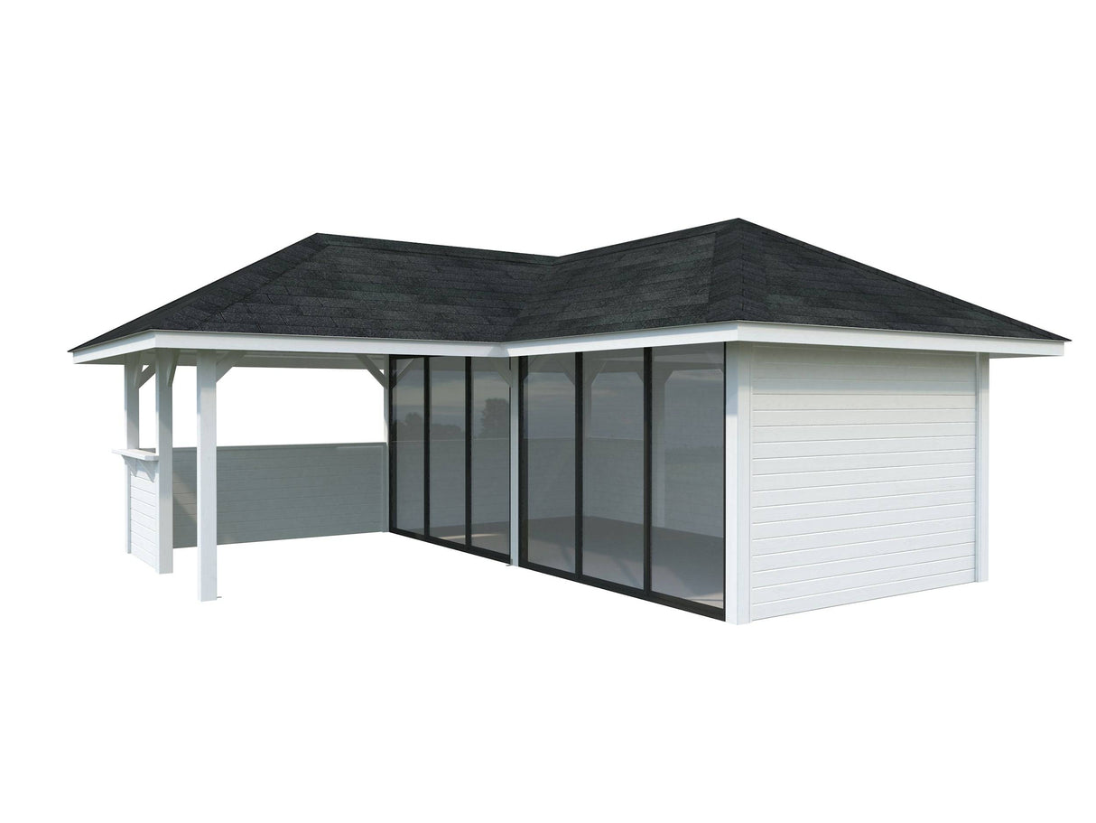 Bianca 222/522 (6x6m | 24.9m2) Glass Garden Room With Sliding Doors (Double Glazing Available) - Palmako UK