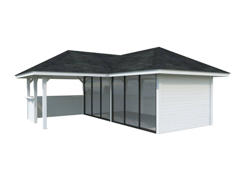 Bianca 222/522 (6x6m | 24.9m2) Glass Garden Room With Sliding Doors (Double Glazing Available) - Palmako UK