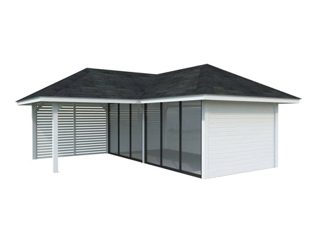 Bianca 213/513 (6x6m | 24.9m2) Glass Garden Room With Sliding Doors (Double Glazing Available) - Palmako UK