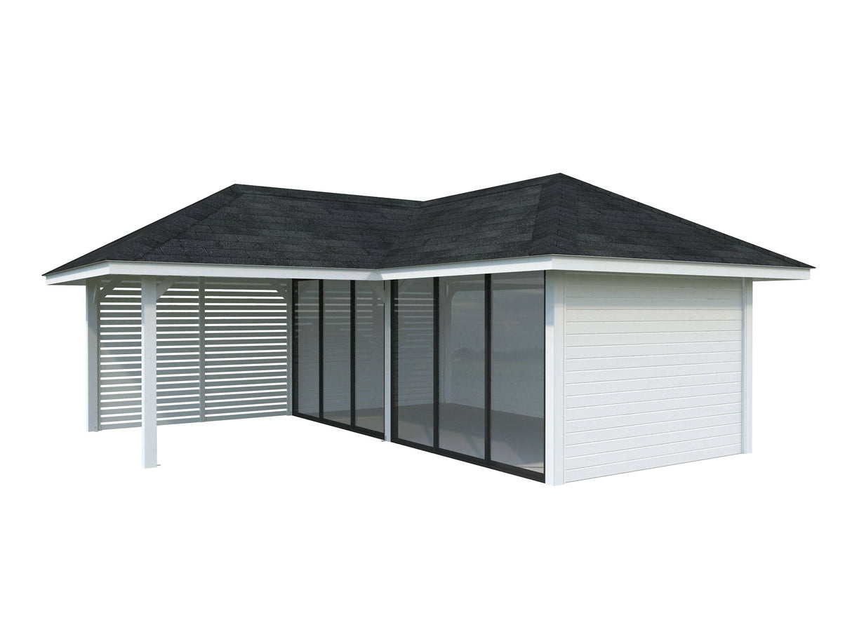 Bianca 213/513 (6x6m | 24.9m2) Glass Garden Room With Sliding Doors (Double Glazing Available) - Palmako UK