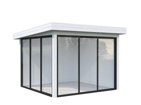 Lenna 401/701 (3x3m | 8.3m2) Glass Garden Room With Sliding Doors (Double Glazing Available) - Palmako UK