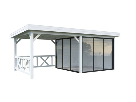 Lenna 403/703 (6x3m | 16.6m2) Glass Garden Room With Sliding Doors (Double Glazing Available) - Palmako UK