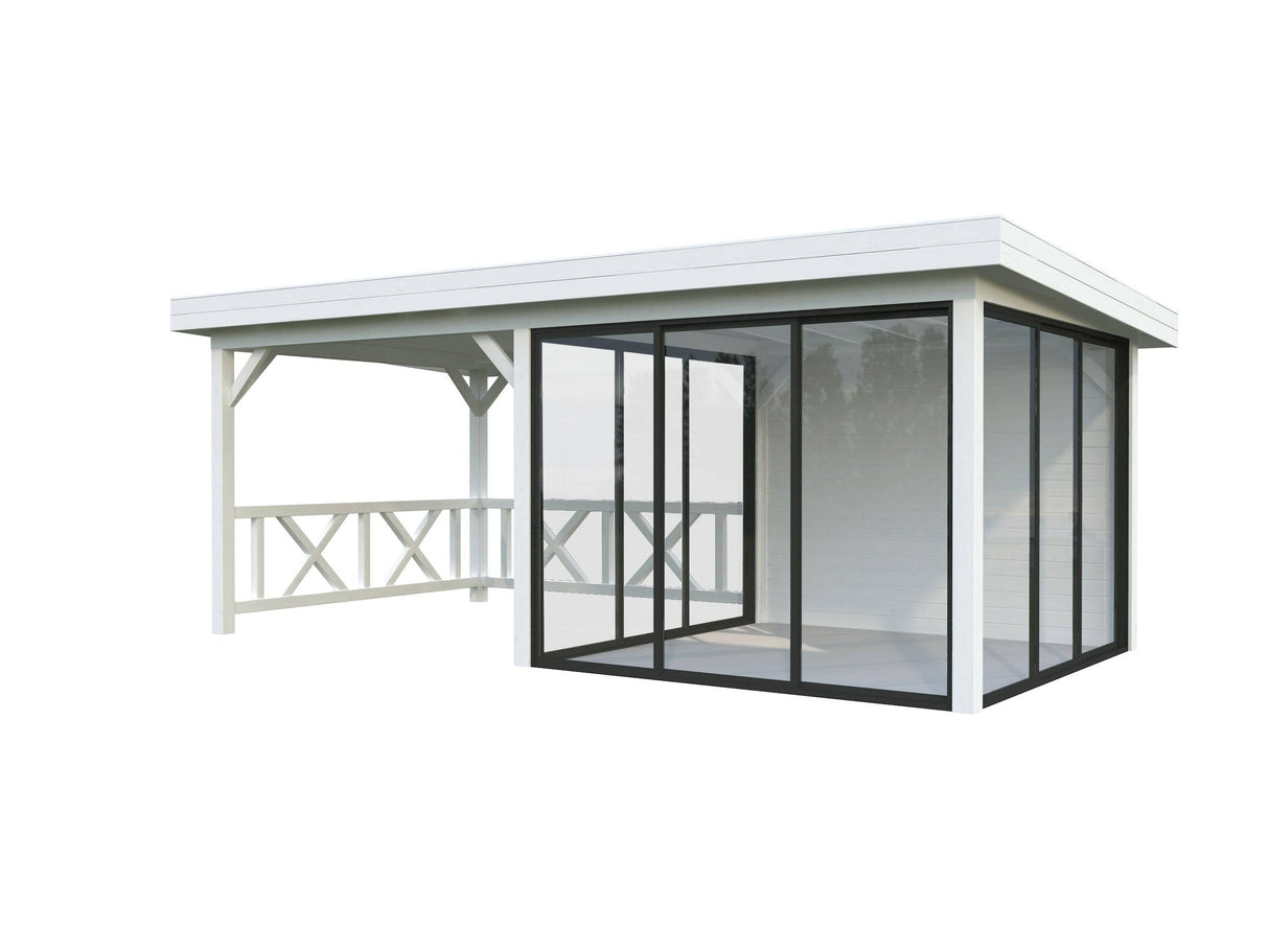 Lenna 404/704 (6x3m | 16.6m2) Glass Garden Room With Sliding Doors (Double Glazing Available) - Palmako UK