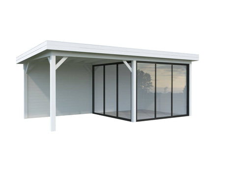 Lenna 405/705 (6x3m | 16.6m2) Glass Garden Room With Sliding Doors (Double Glazing Available) - Palmako UK