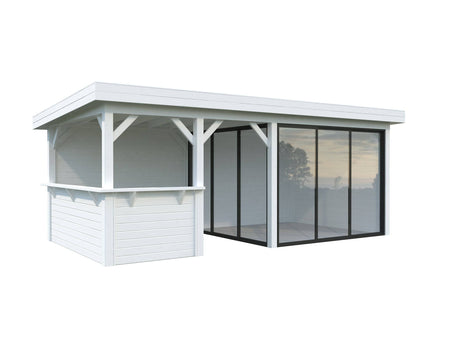 Lenna 407/707 (6x3m | 16.6m2) Glass Garden Room With Sliding Doors (Double Glazing Available) - Palmako UK