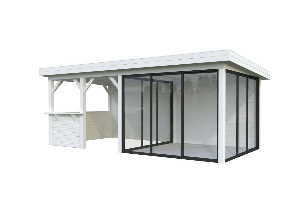 Lenna 408/708 (6x3m | 16.6m2) Glass Garden Room With Sliding Doors (Double Glazing Available) - Palmako UK