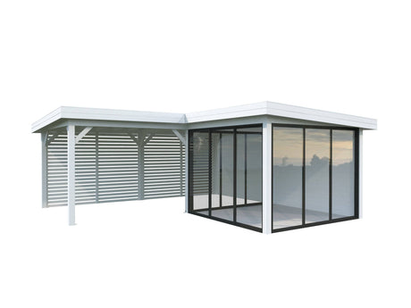 Lenna 411/711 (6x6m | 24.9m2) Glass Garden Room With Sliding Doors (Double Glazing Available) - Palmako UK