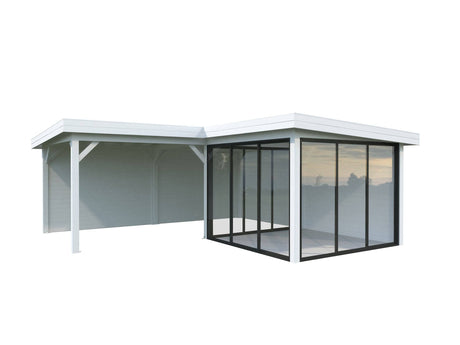 Lenna 412/712 (6x6m | 24.9m2) Glass Garden Room With Sliding Doors (Double Glazing Available) - Palmako UK