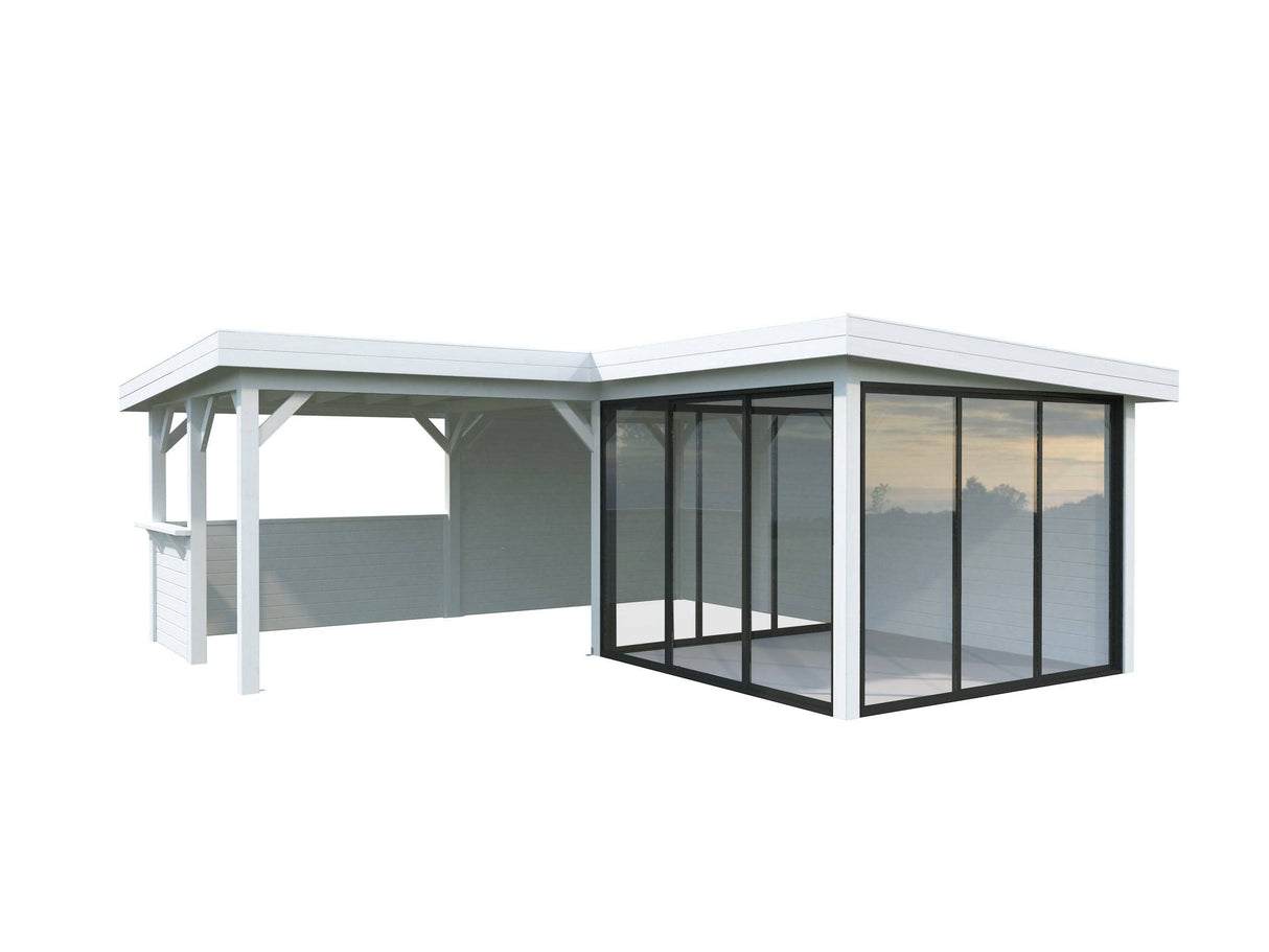Lenna 410/710 (6x6m | 24.9m2) Glass Garden Room With Sliding Doors (Double Glazing Available) - Palmako UK