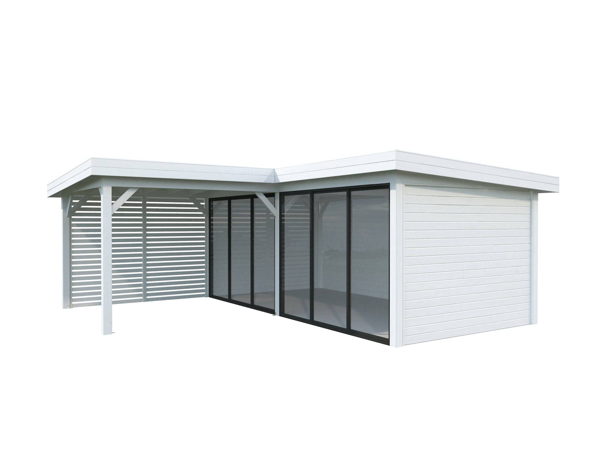 Lenna 413/713 (6x6m | 24.9m2) Glass Garden Room With Sliding Doors (Double Glazing Available) - Palmako UK