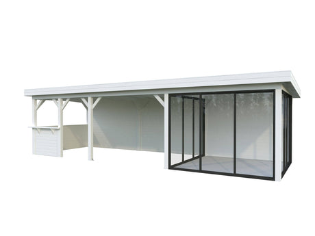 Lenna 416/716 (9x3m | 24.9m2) Glass Garden Room With Sliding Doors (Double Glazing Available) - Palmako UK