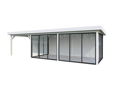 Lenna 418/718 (9x3m | 24.9m2) Glass Garden Room With Sliding Doors (Double Glazing Available) - Palmako UK