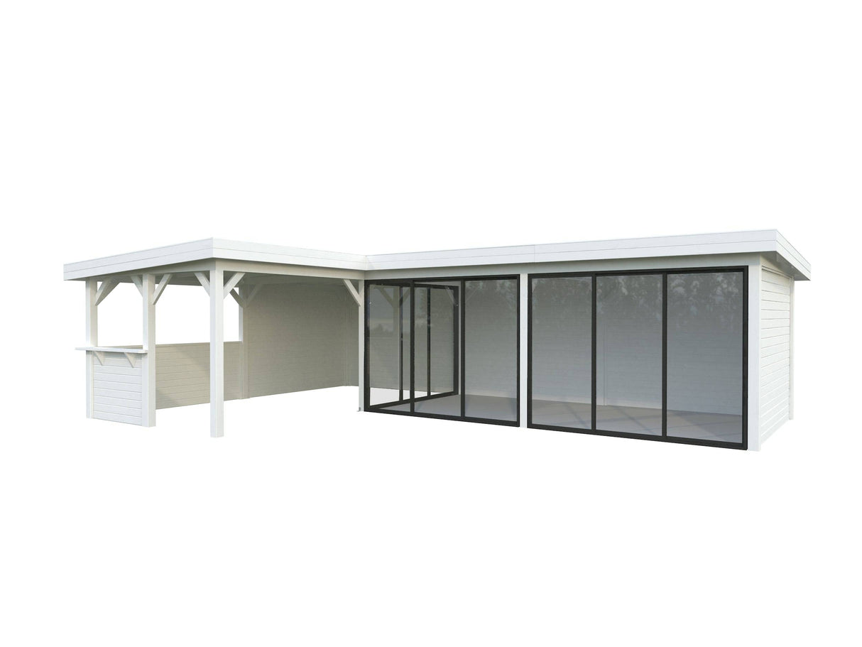 Lenna 420/720 (9x6m | 33.2m2) Glass Garden Room With Sliding Doors (Double Glazing Available) - Palmako UK
