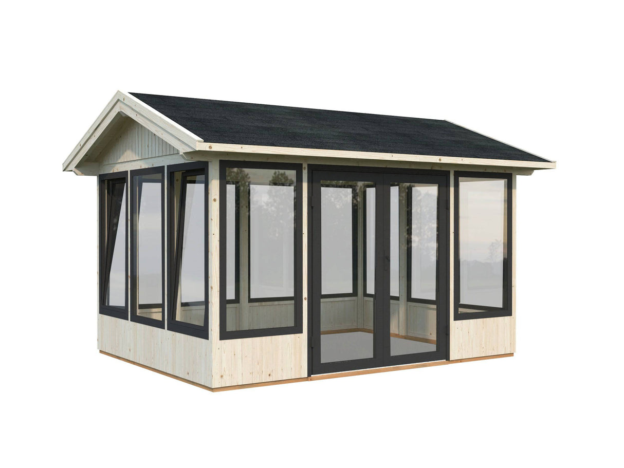 Isabella S (3x4m | 10,9m2 | 90mm) Modern Glass Pavilion with Aluminium Frames - Palmako UK