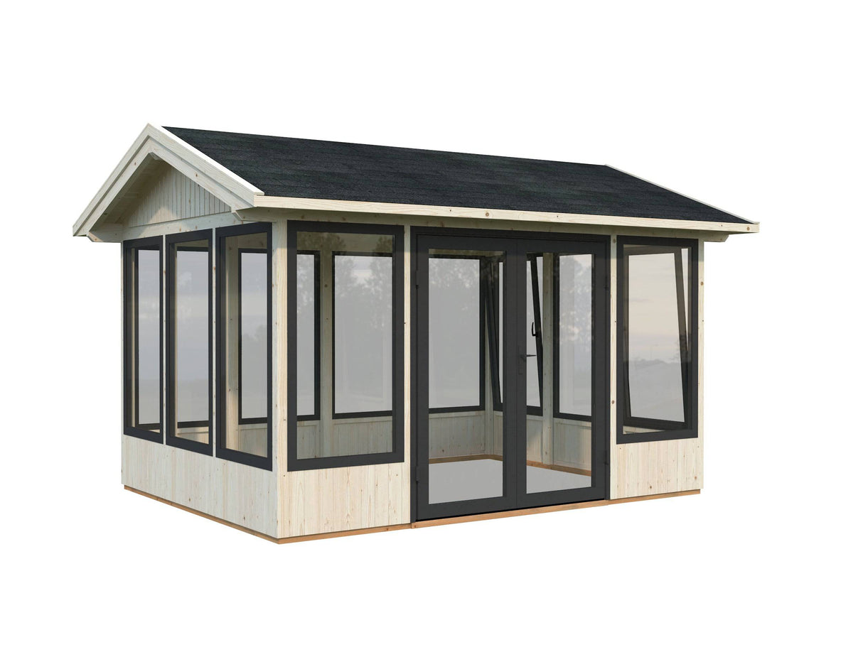 Isabella S (3x4m | 10,9m2 | 90mm) Modern Glass Pavilion with Aluminium Frames - Palmako UK