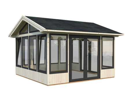 Isabella M (4x4m | 14,7m2 | 90mm) Modern Glass Pavilion with Aluminium Frames - Palmako UK