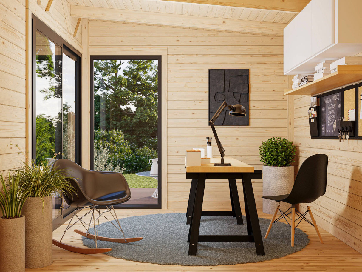 Andrea XS (3x2,7m | 7,5m2 | 44mm) Small Double Glazed Modern Garden Room - Palmako UK