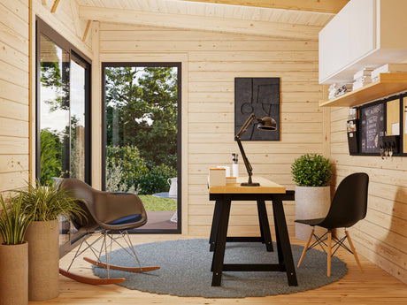 Andrea XS (3x2,7m | 7,5m2 | 44mm) Small Double Glazed Modern Garden Room - Palmako UK