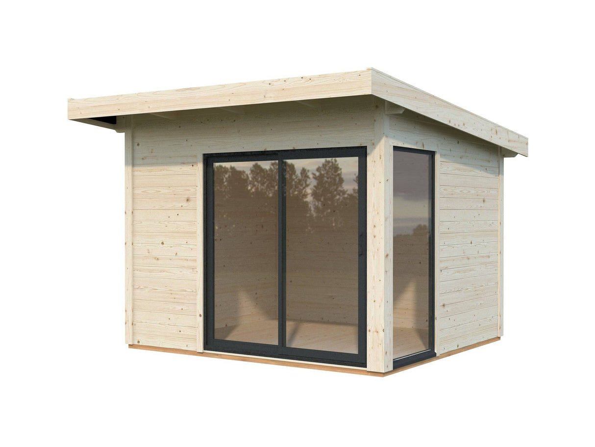 Andrea XS (3x2,7m | 7,5m2 | 44mm) Small Double Glazed Modern Garden Room - Palmako UK