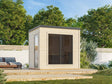 Grace Sauna S (2,5x2,3m | 5,3m2 | 56mm) Sturdy Engineered Timber Garden Sauna - Palmako UK