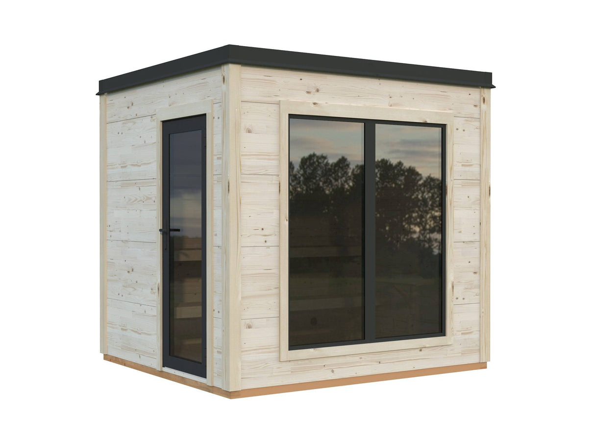 Grace Sauna S (2,5x2,3m | 5,3m2 | 56mm) Sturdy Engineered Timber Garden Sauna - Palmako UK