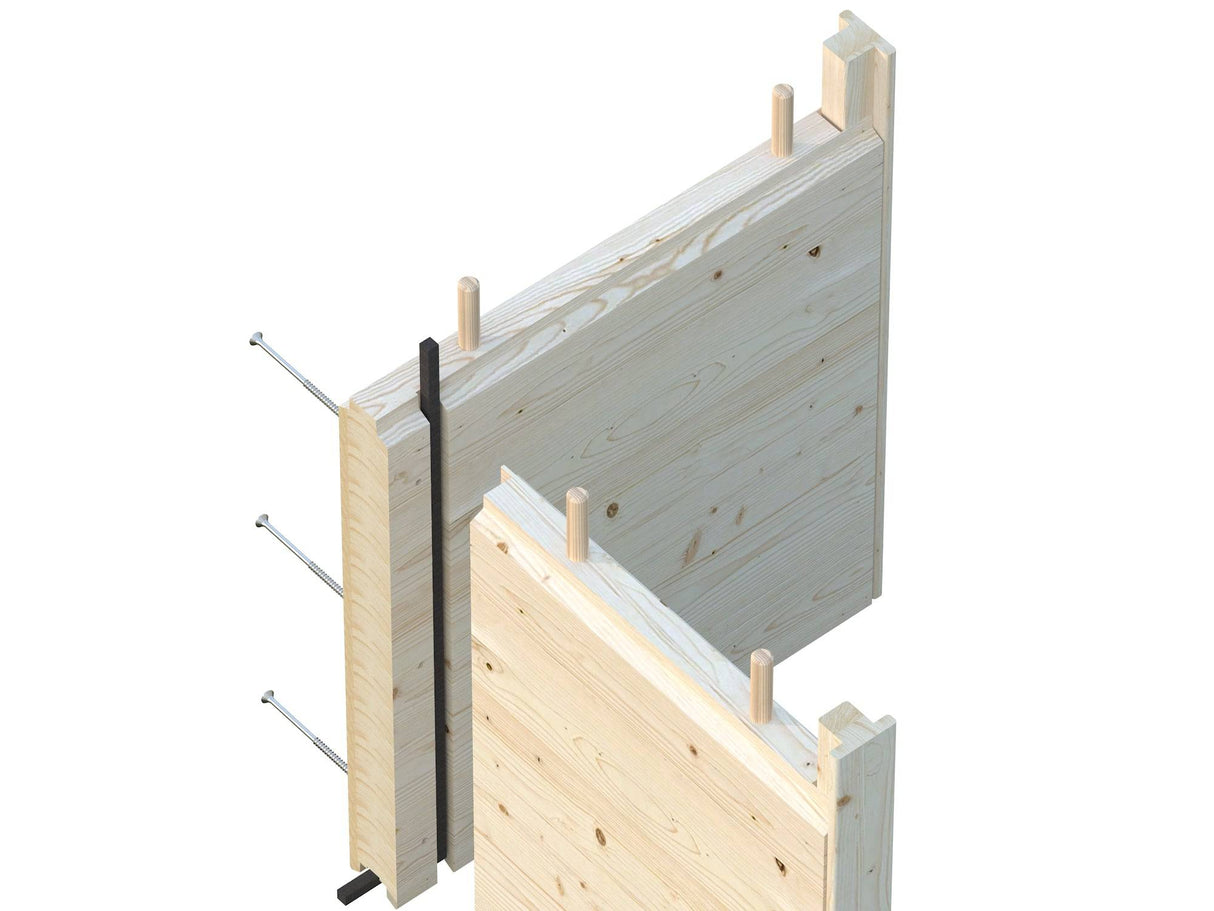 Grace Sauna S (2,5x2,3m | 5,3m2 | 56mm) Sturdy Engineered Timber Garden Sauna - Palmako UK
