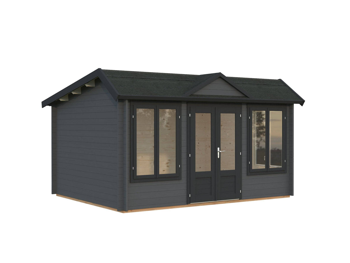 Claudia Pent M (4,2x3,2m | 11,5m2 | 34mm) Under 2.5m Clockhouse Style Log Cabin - Palmako UK