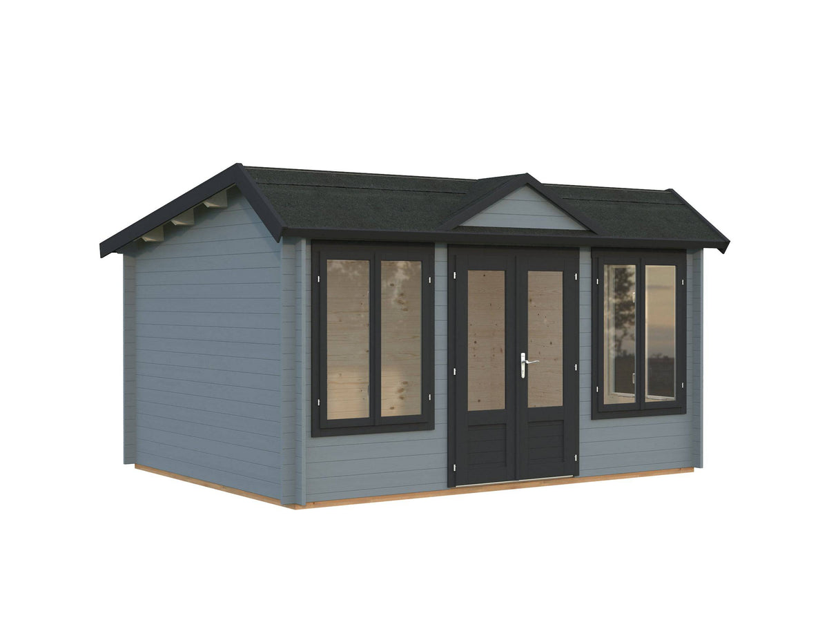 Claudia Pent M (4,2x3,2m | 11,5m2 | 34mm) Under 2.5m Clockhouse Style Log Cabin - Palmako UK