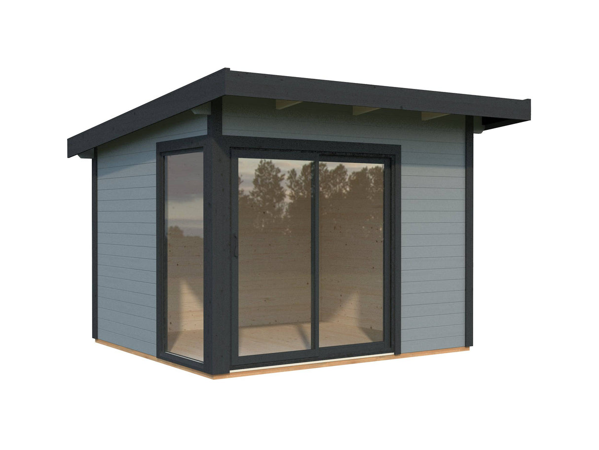 Andrea XS (3x2,7m | 7,5m2 | 44mm) Small Double Glazed Modern Garden Room - Palmako UK