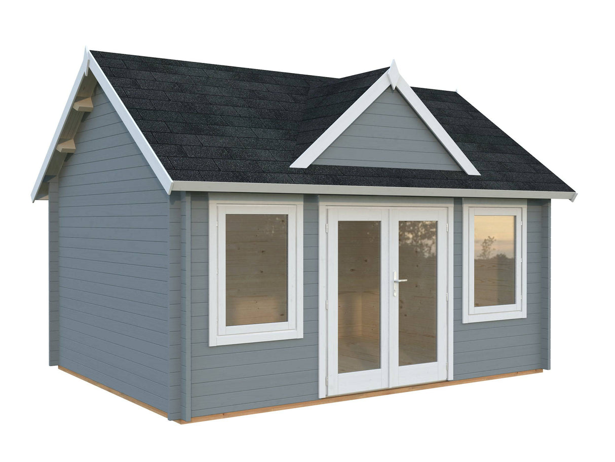 Claudia L (4,7x3,5m | 14,2m2 | 44mm) Clockhouse Style Log Cabin - Palmako UK